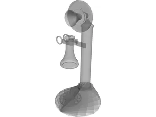 Candlestick Telephone 3D Model preview