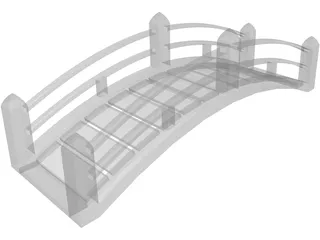 Japanese Bridge 3D Model preview