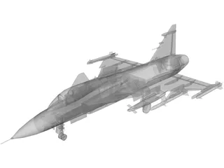 Saab JAS-39 Gripen 3D Model preview