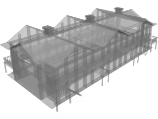 Ski Lodge 3D Model preview
