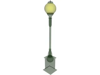 Victorian Street Lamp 3D Model preview