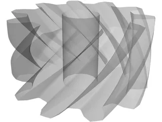 Helical Gear 3D Model preview