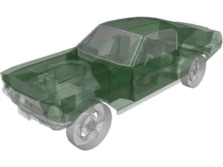 Ford Mustang Fastback (1968) 3D Model preview