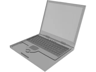 Dell Laptop Notebook 3D Model preview