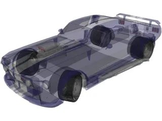 Ford Mustang GT500 Supercharged 3D Model preview
