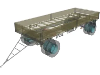 Cargo Trailer 3D Model preview