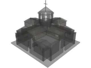 Ancient Roman Church 3D Model preview