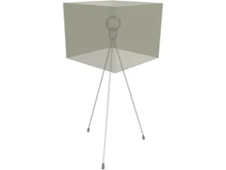 Kwadratowa Lamp 3D Model preview