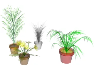 Flowerpots 3D Model preview
