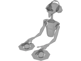 Alien DJ 3D Model preview