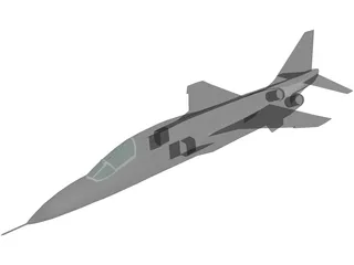 Mitsubishi T-1 Trainer 3D Model preview