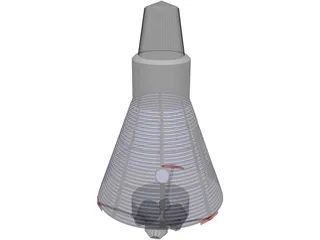 Mercury Capsule 3D Model preview