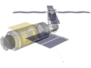 Skylab Space Station 3D Model preview