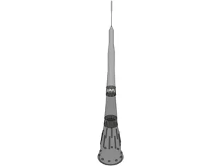 Soviet N1 Moon Rocket 3D Model preview