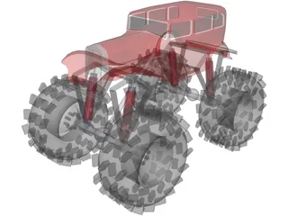 Monster Truck 3D Model preview