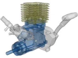 RC OS 15CV Max Model Engine 3D Model preview