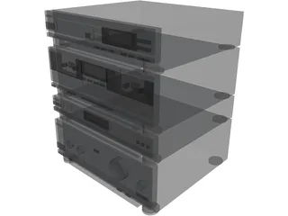 Hi-Fi System 3D Model preview