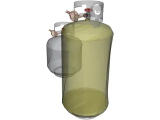 Propane Tanks 3D Model preview