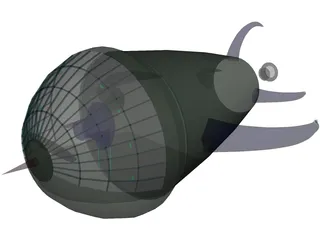 Alien Ship 3D Model preview