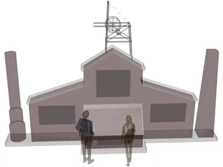 Mining Monument 3D Model preview