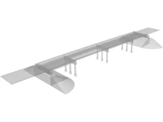 US 69 Highway Central Ave Bridge (Linn County, Kansas) 3D Model preview