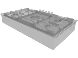 Gaggenau Cooktop Model KG291 3D Model preview