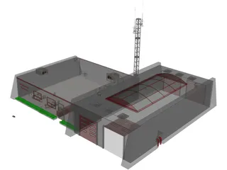 Fire Station 3D Model preview
