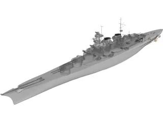 H-class Battleship 3D Model preview