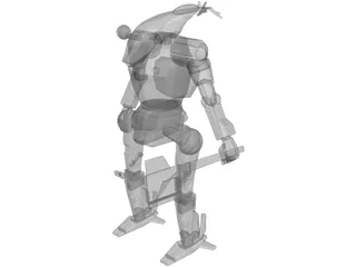 Hatchet Mech Warrior 3D Model preview