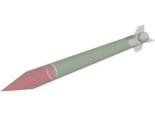 Qassam 2 Rocket 3D Model preview