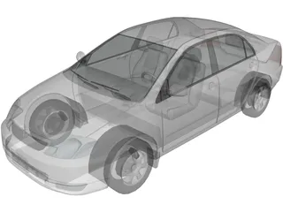 Toyota Corolla (2000) 3D Model preview