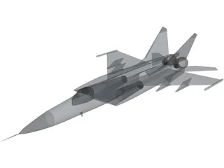 MiG-25 Foxbat 3D Model preview
