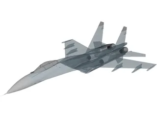 Sukhoi Su-27 Flanker A 3D Model preview