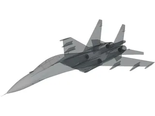Sukhoi Su-27 Flanker B 3D Model preview