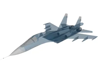 Sukhoi Su-34 Fullback 3D Model preview