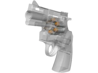 Colt Python 2 Inch Snub 3D Model preview