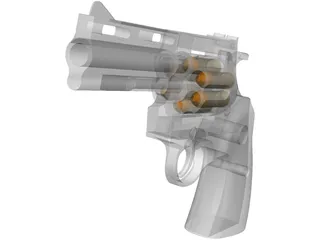 Colt Python 4 Inch Combat 3D Model preview