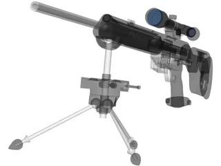 Hekler Koch PSG1 Sniper Rifle 3D Model preview