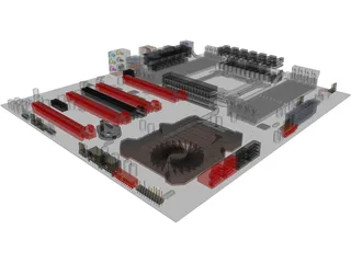 Motherboard 3D Model preview