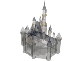 Cinderella Disney Castle 3D Model preview