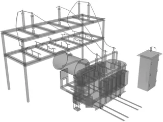 Electric Pole 3D Model preview