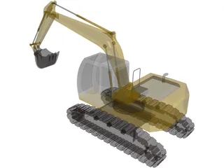 Excavator 3D Model preview