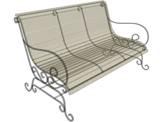 Bench 3D Model preview