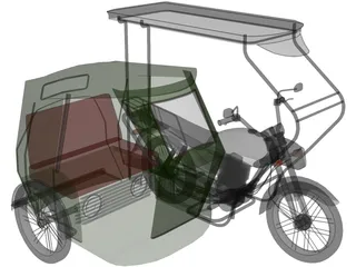 Tricycle Philippines 3D Model preview