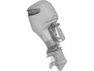Outboard Engine Suzuki 250 3D Model preview