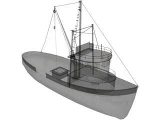 Fishing Boat 3D Model preview