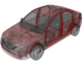 Renault Logan 3D Model preview