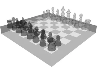 Chess Board 3D Model preview