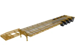 Trailer Low Boy 3D Model preview
