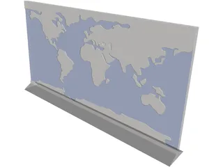 Earth Map 3D Model preview